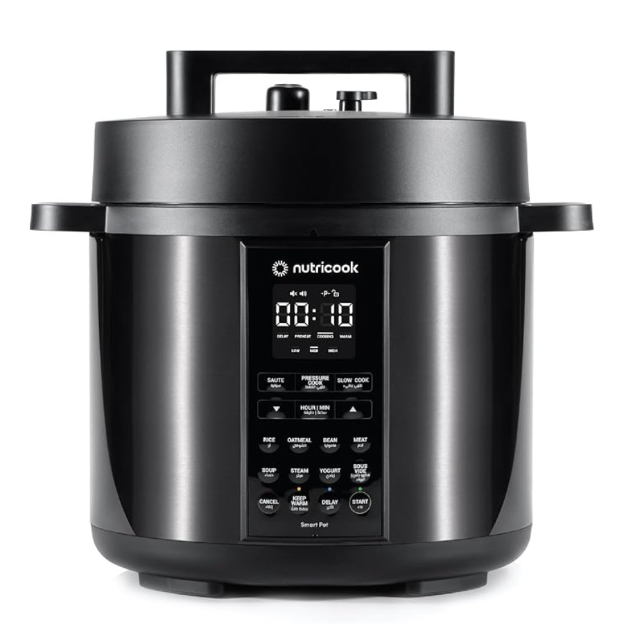 Nutricook Smart Pot 2, 8 Liters, 9 In 1 Electric Pressure Cooker, Slow Cooker, Rice Cooker, Steamer, Sauté Pot, Yogurt Maker & More, 12 Smart Programs With New Smart Lid
